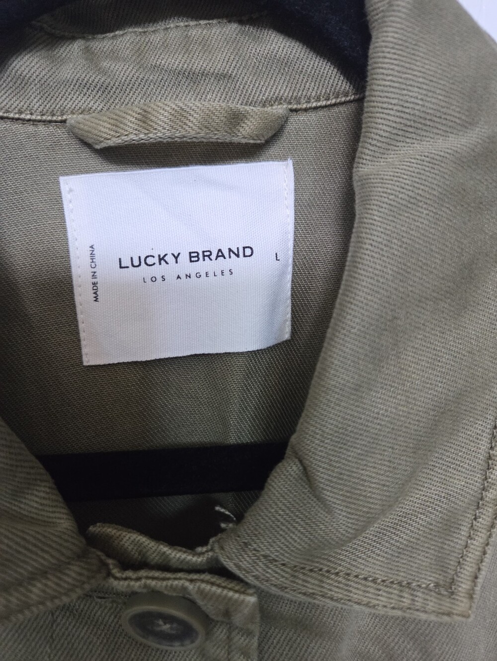 Lucky Brand Olive Green Utility Chore Jacket with Drawstring Waist Size Medium - Picture 4 of 8